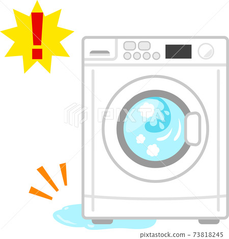 Damaged Washing Machine With Leaking Water Vector Stock, 54% OFF