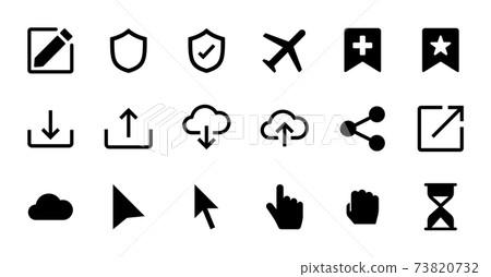 Solid essential UI Icon set. 73820732