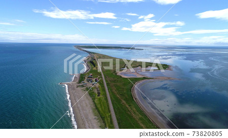 Notsuke Peninsula drone aerial photography 73820805