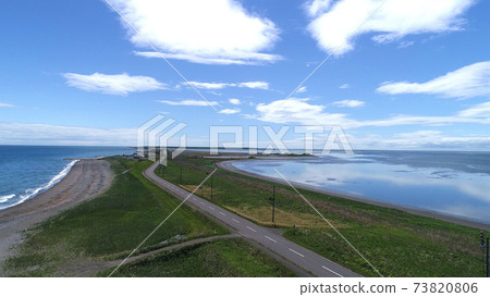 Notsuke Peninsula drone aerial photography 73820806
