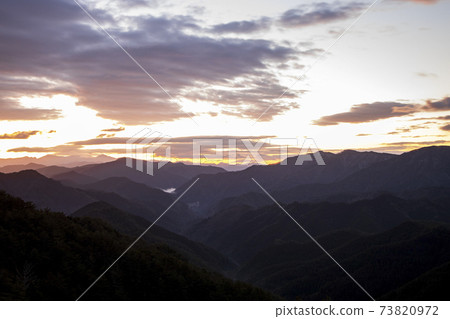 Sunrise in the Kumano Mountains 73820972