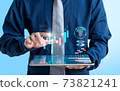 Businessman trading stock market and show modern graph chart on tablet screen 73821241
