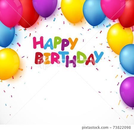 Colorful Birthday celebration banner with... - Stock Illustration ...