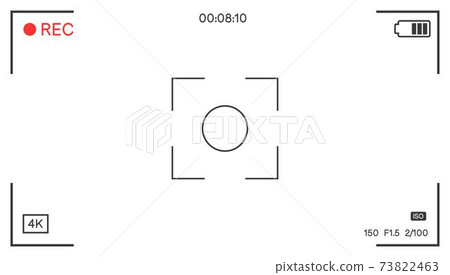 Recording or taking photo screen with focus vector Recording or taking photo screen with focus vector 73822463