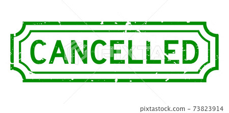 Grunge green cancelled word rubber seal stamp on white background Grunge green cancelled word rubber seal stamp on white background 73823914