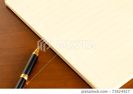 Image of letter paper and ballpoint pen letter 73824927