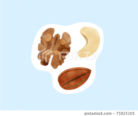 Ingredients that boost immunity / sugar restriction / watercolor / nuts 73825105
