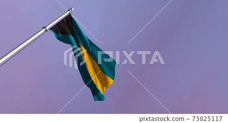 3d rendering of the national flag of the Bahama 73825117