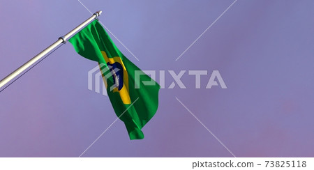 3d rendering of the national flag of the Brazil 73825118