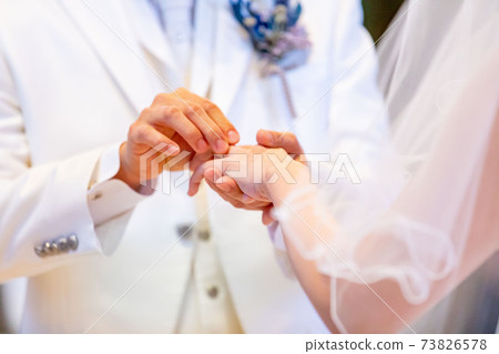 Chapel bride and groom ring exchange Chapel bride and groom ring exchange 73826578