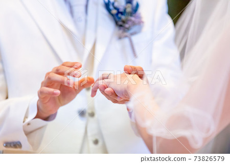 Chapel bride and groom ring exchange Chapel bride and groom ring exchange 73826579