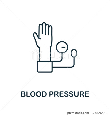 Blood Pressure icon from health check collection. Simple line Blood Pressure icon for templates, web design and infographics Blood Pressure icon from health check collection. Simple line Blood Pressure icon for templates, web design and infographics 73826589