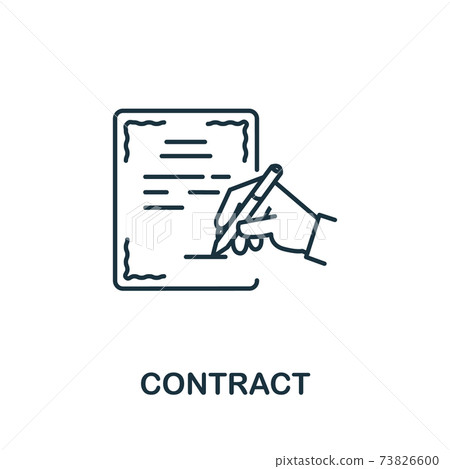 Contract icon from headhunting collection. Simple line Contract icon for templates, web design and infographics Contract icon from headhunting collection. Simple line Contract icon for templates, web design and infographics 73826600