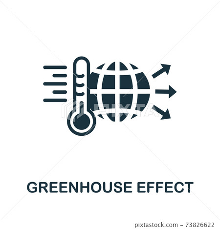 Greenhouse Effect Icon Simple Element From Stock Illustration