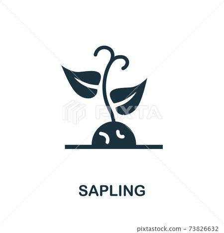 Sapling icon. Simple element from global warming collection. Creative Sapling icon for web design, templates, infographics and more 73826632
