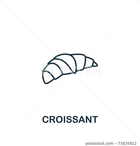 Croissant icon from fastfood collection. Simple line element Croissant symbol for templates, web design and infographics Croissant icon from fastfood collection. Simple line element Croissant symbol for templates, web design and infographics 73826922