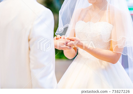 Chapel bride and groom ring exchange Chapel bride and groom ring exchange 73827226
