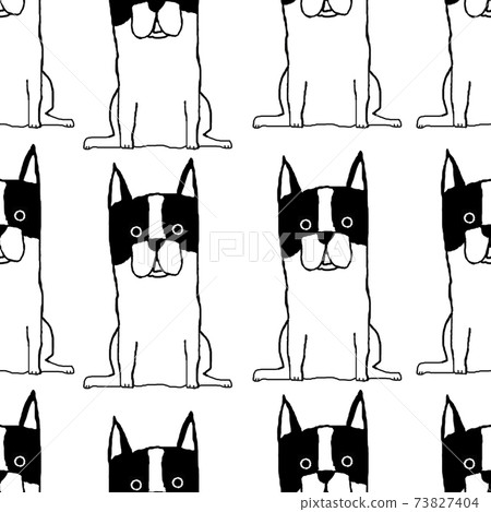 波士頓梗犬無縫模式。 73827404