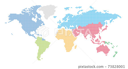 FIFA地圖由圓角的正方形圓點組成,大西洋中心,無字母 FIFA地圖由圓角的正方形圓點組成,大西洋中心,無字母 73828001