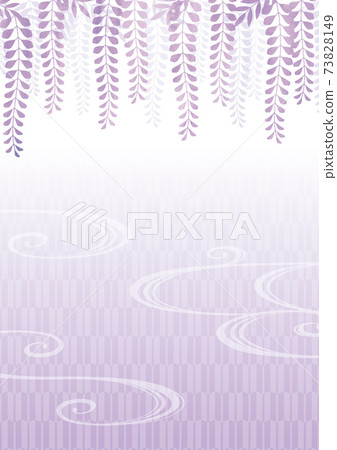 日本模式的紫藤花 73828149