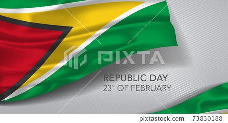 Guyana happy republic day greeting card, banner with template text vector illustration Guyana happy republic day greeting card, banner with template text vector illustration 73830188