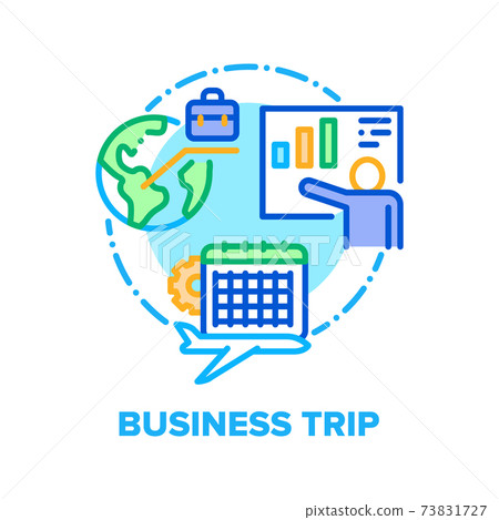 Business Trip Vector Concept Color Illustration 73831727
