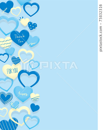 White day background frame, three-colored heart White day background frame, three-colored heart 73832316