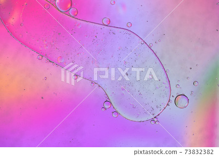 Pink abstract background picture made with oil, water and soap 73832382