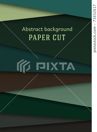 Abstract geometric background in paper cut style. Straight lines. Design for brochures, posters, flyers, advertising. Place for text. Vector 73832617