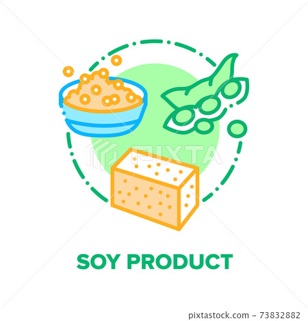 Soy Product Vector Concept Color Illustration flat 73832882