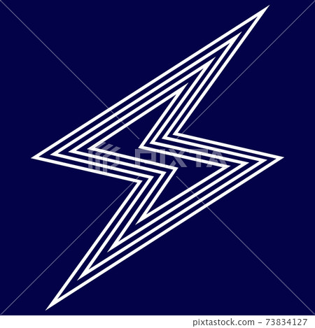 白色的閃電圖線漸變雷電線圖 白色的閃電圖線漸變雷電線圖 73834127