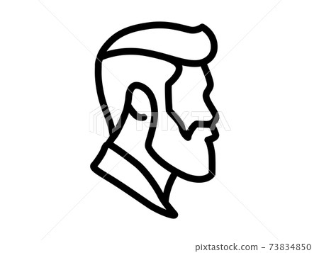 Head Icon Profile. Barber symbol silhouette... - Stock Illustration ...