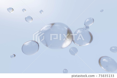 water bubbles in flowing in space with blue sky... - Stock Illustration ...