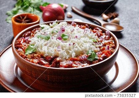 Rajma red bean masala in a bowl Rajma red bean masala in a bowl 73835327