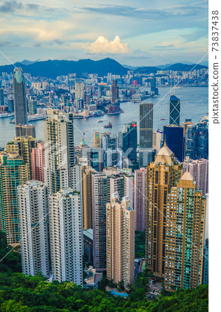 Skyscrapers in Hong Kong seen from Victoria Peak 73837438