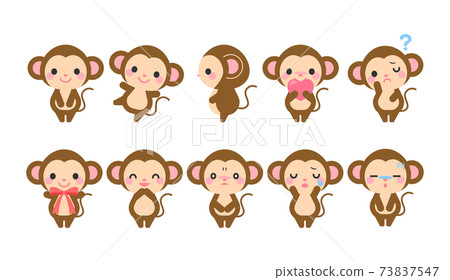 Monkey Illustration Material Stock Illustration