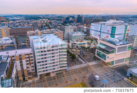 View of Japan's Yokohama Cityscape Center-Kita Station 73837673
