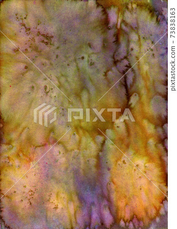 Background, watercolor texture. Ocher, green and light brown,. The bottom of the swamp. 73838163