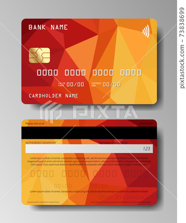 Plastic bank card. Vector 73838699