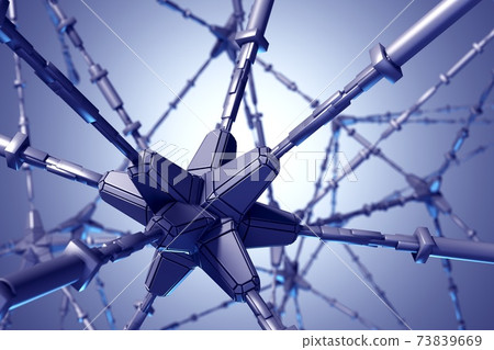 Futuristic abstract background. Neural network. Modern illustration. 3D Futuristic abstract background. Neural network. Modern illustration. 3D 73839669