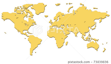 World map with shadows (simplified outline world map) World map with shadows (simplified outline world map) 73839836