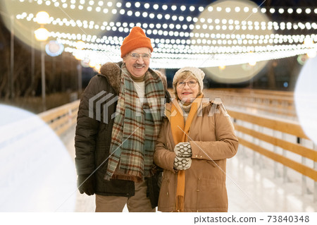 Couple on ice rink Couple on ice rink 73840348