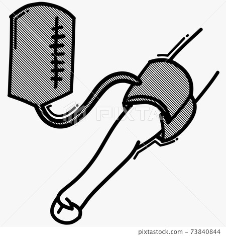 Blood pressure meter doodle vector icon. Drawing sketch illustration hand drawn line eps10 73840844
