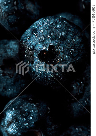 Fresh natural antioxidant blueberries pile, macro detailed close up Fresh natural antioxidant blueberries pile, macro detailed close up 73840905