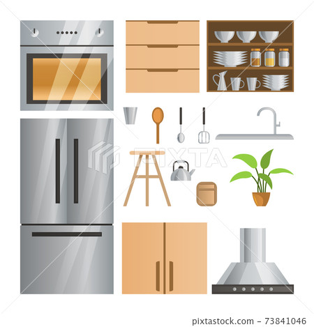 collection of room decoration of kitchen with gradient design collection of room decoration of kitchen with gradient design 73841046