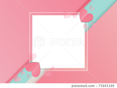 Valentine's day concept background, Vector illustration, paper hearts Cute love sale banner or greeting card 73843189