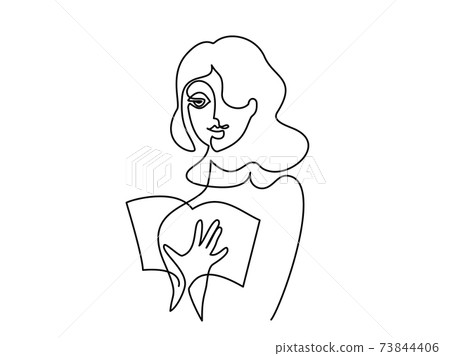 International women day card. Abstract portrait of woman International women day card. Abstract portrait of woman 73844406