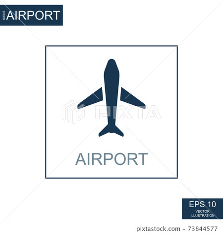 Abstract icon on the theme of airport - Vector 73844577