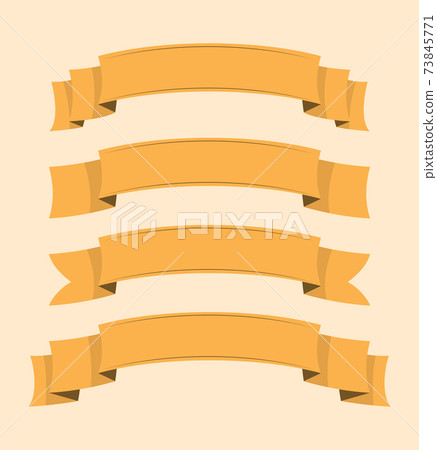 Orange ribbons set - Stock Illustration [73845771] - PIXTA
