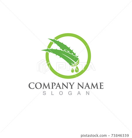 Aloe vera logo and symbol vector 73846339